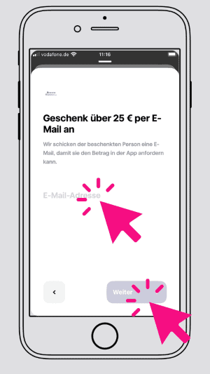 Mit Wealthman Aktien verschenken Schritt 7